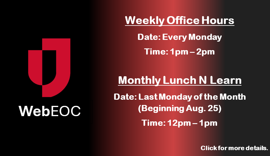 Webeoc Trainings And Educational Resources